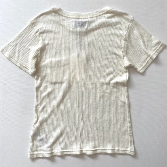 Current Elliott The Heather Pocket Tee Cream - Picture 4 of 4